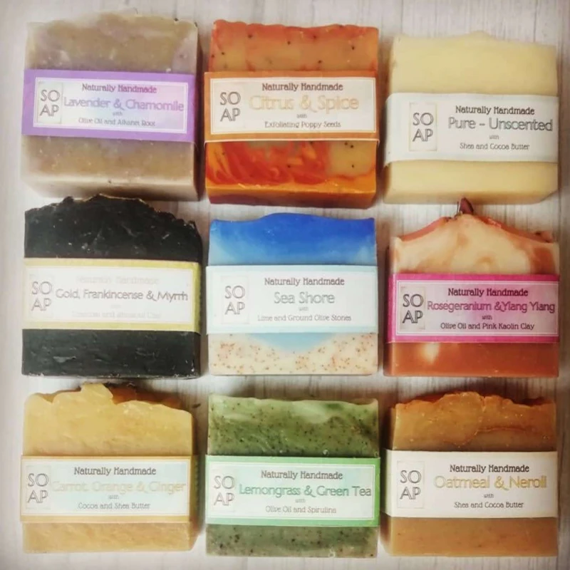Set of 3 Herbal Soaps, Mix and Match 9 Varieties.