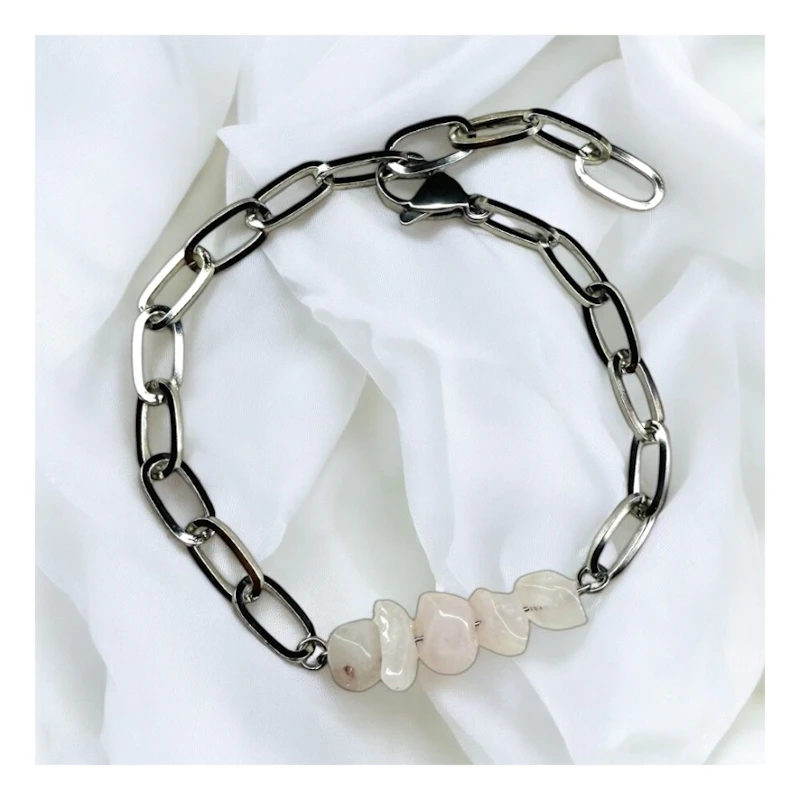 Armband "Ylena" mit Rosenquarz