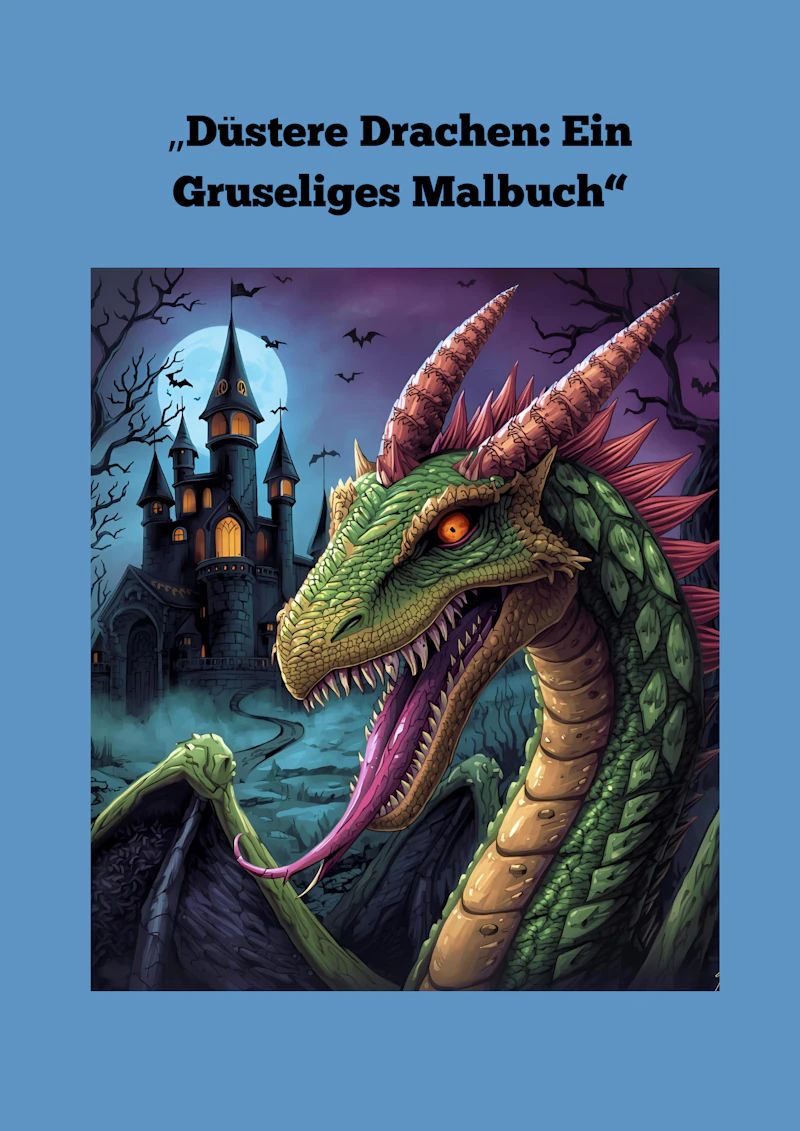 Düstere Drachen: Ein gruseliges Malbuch