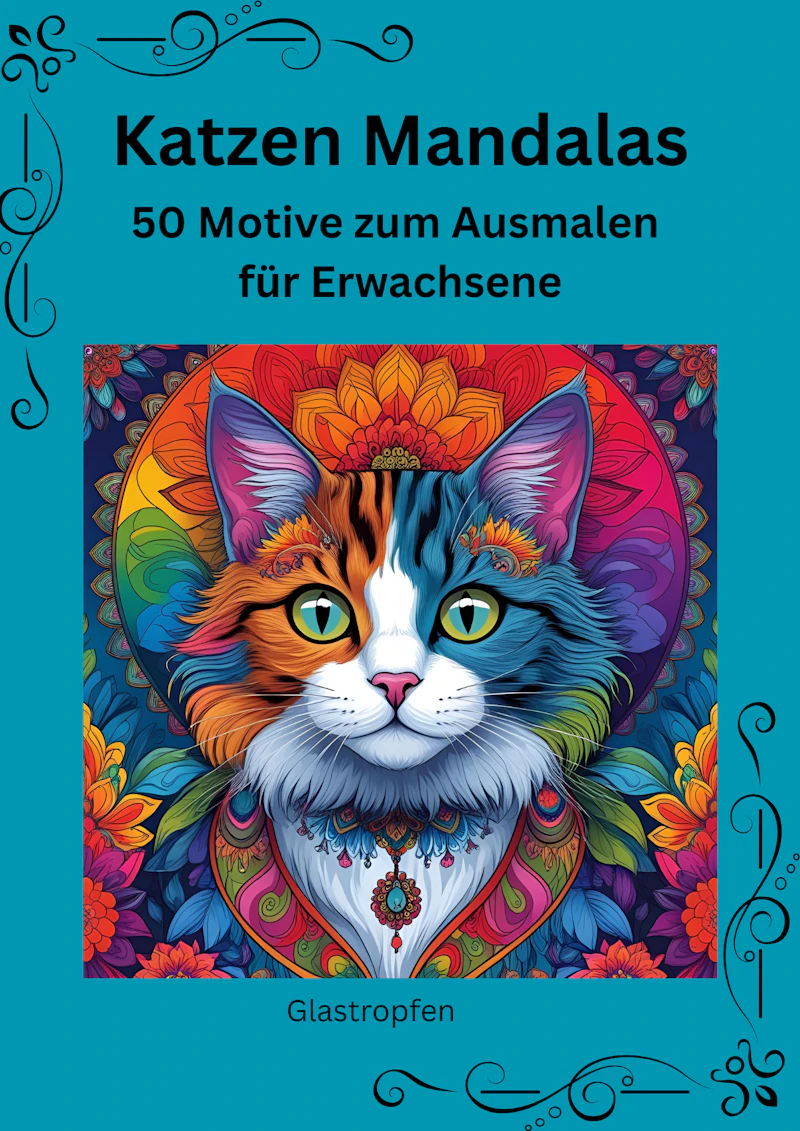 Katzen Mandalas: 50 Motive zum Ausmalen für Erwachsene