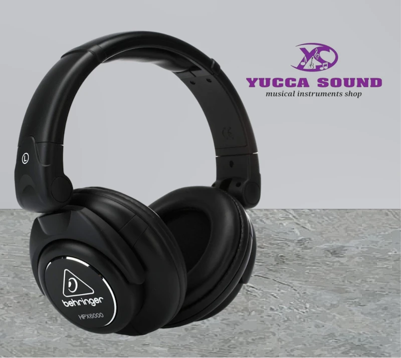 Behringer HPX6000 Professional DJ Headphones, Black