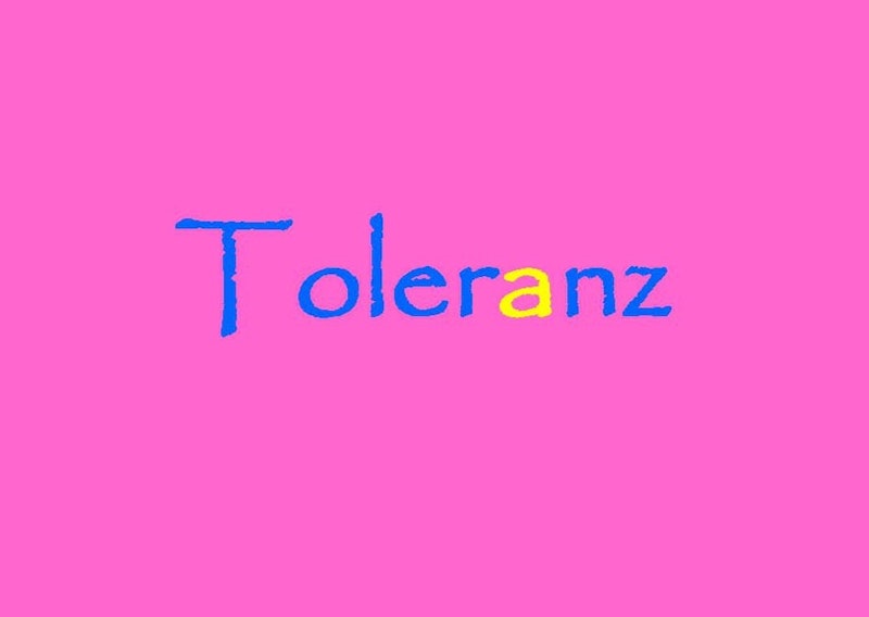 Postkarte: Toleranz