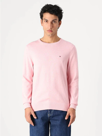 TOMMY HILFIGER  - PULL ROSE CREW NECK