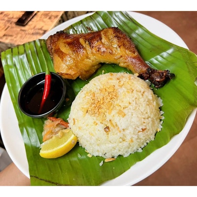 Chicken Inasal with fried garlic rice(DC Cafe)