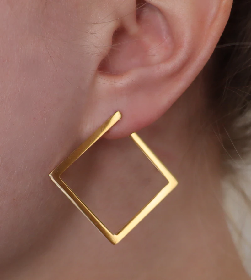 Aliesha Square Hoop Earrings