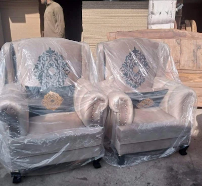 Velvet fabric 5 seater