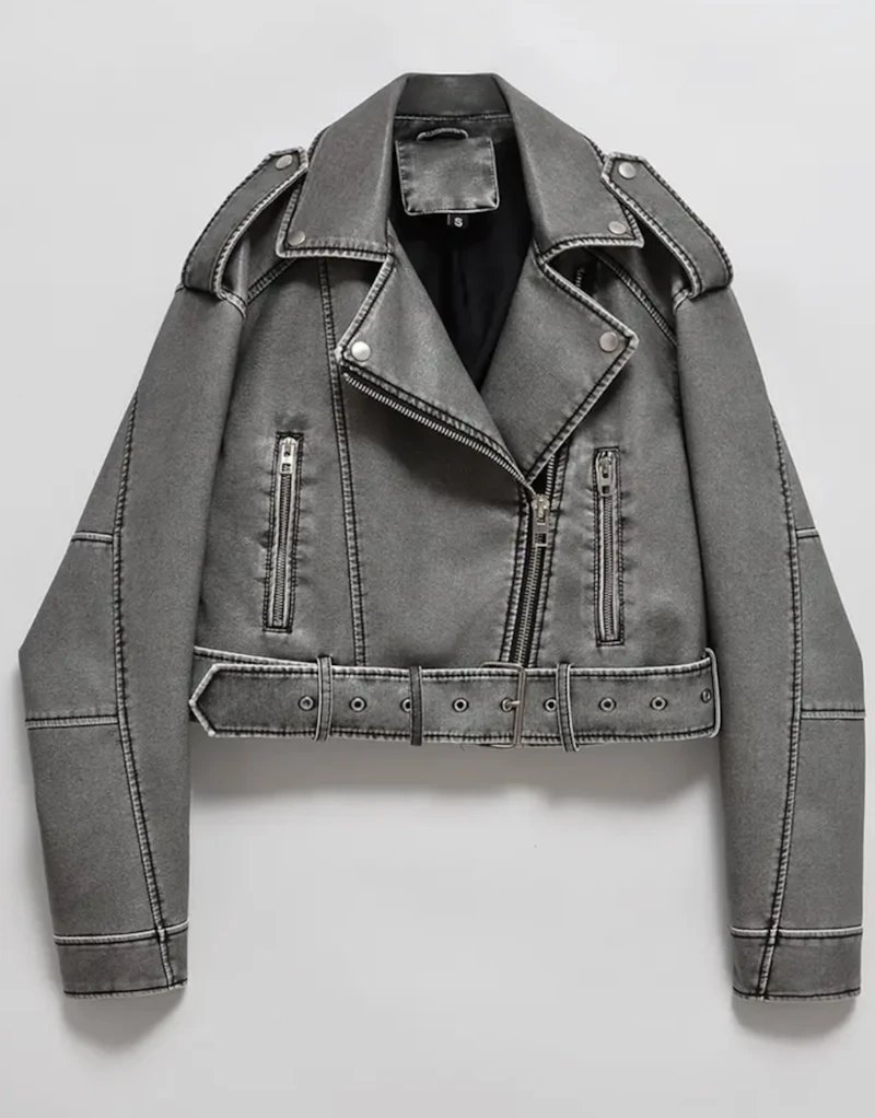 Leather buckle jackets 