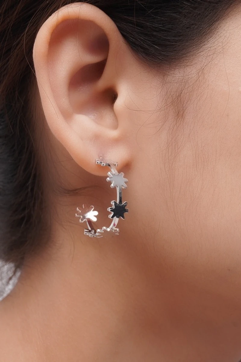 Pack of 6 Pair Earrings - Silver