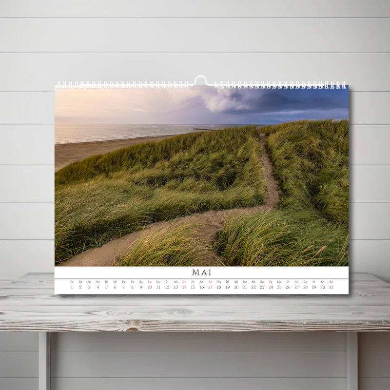 DIN A3 Wandkalender Dänemark 2026