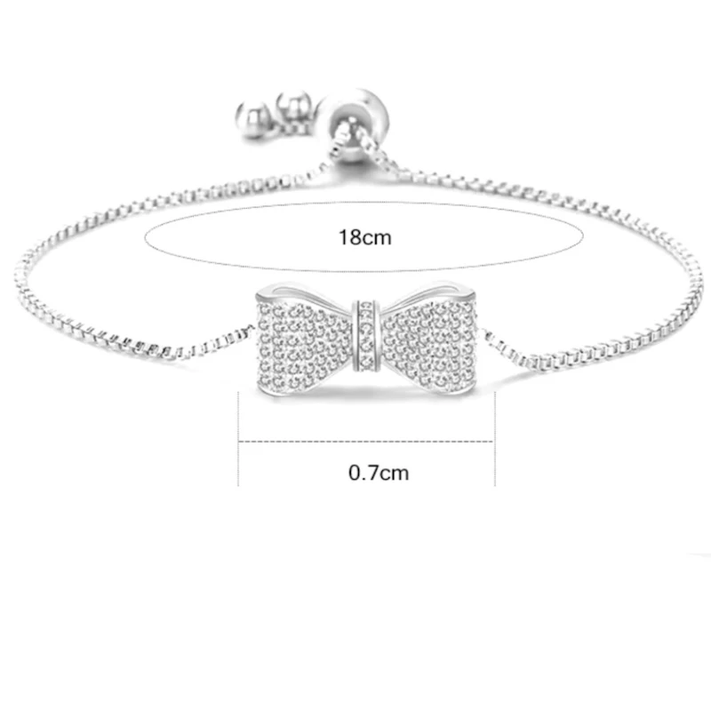 Adjustable rope bow bracelet 