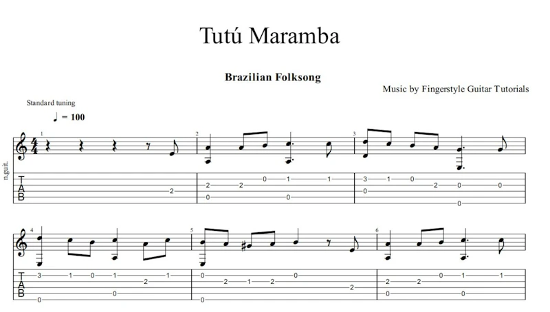 Tutú Maramba | TABS & Sheet Music