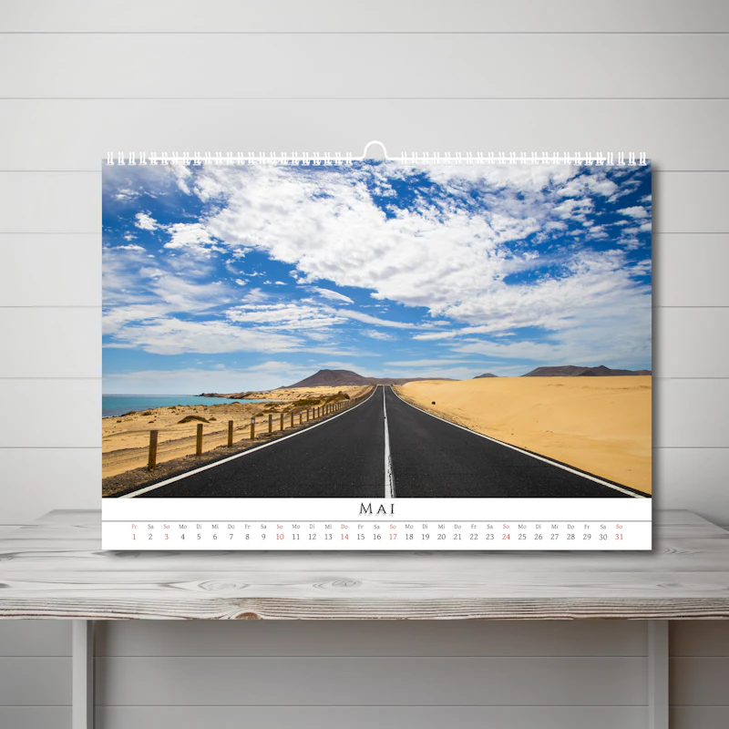 DIN A3 Wandkalender Fuerteventura 2026