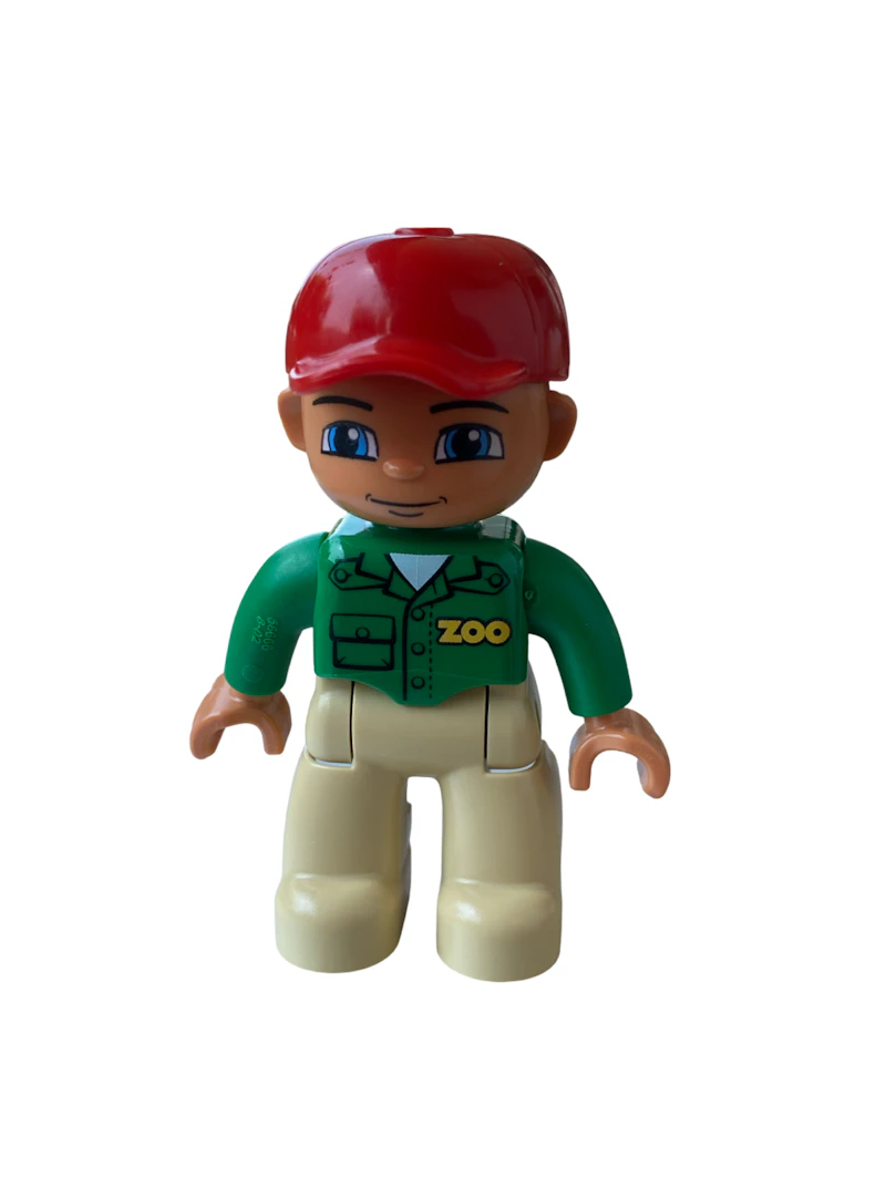 Zoowärter mit roter Cap