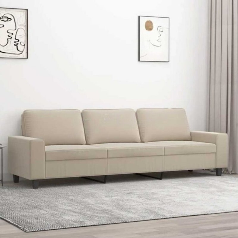 Stylish 3-Seater Sofa Set in Cream Color