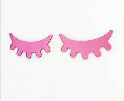 Lala Loves Decor Dreamy Eyes Mirror Pink Acrylic Wall Decor