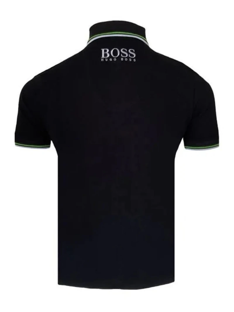 HUGO BOSS - POLO PADDY NOIR  RAYURES 3D