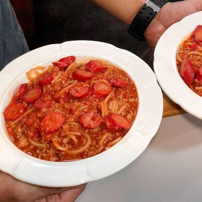 Spaghetti with Traditional Filipino Sauce (DC Cafe)