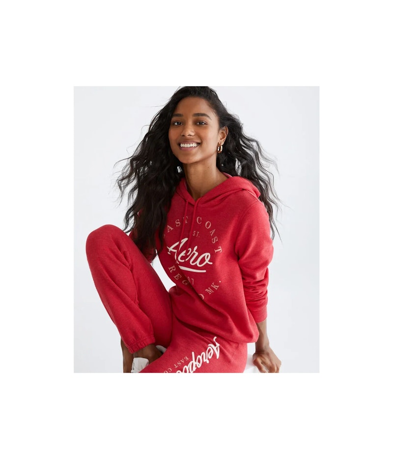 Aero Circle Pullover Hoodie Red