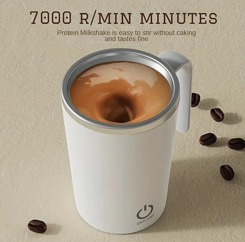 Self Stirring Hot Coffee Mug