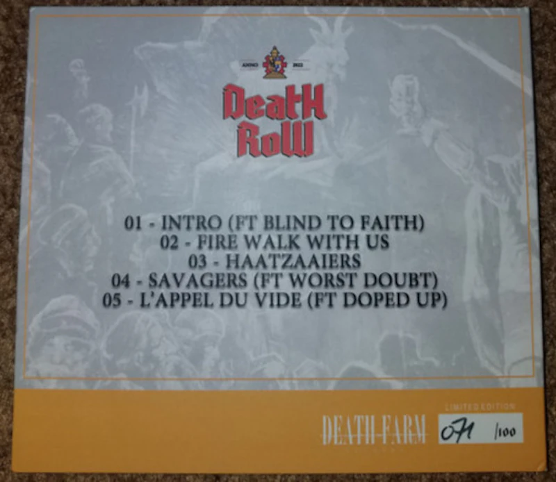 DEATH ROW - "BOKKENRIJDERS" CD-EP