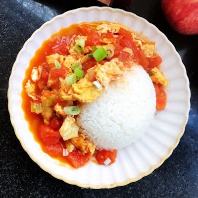 Fried Fresh Tomato with Egg+Rice (多寶翡翠)