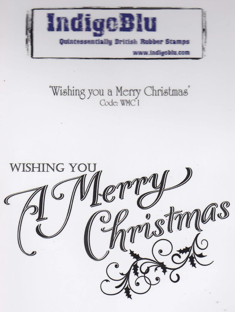 Indigo Blu A6 Stempel "Wishing you a Merry Christmas"