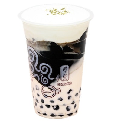 Black forest Milk Tea with milk cap (Gong Cha)