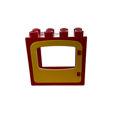 Retro Fenster rot/gelb 