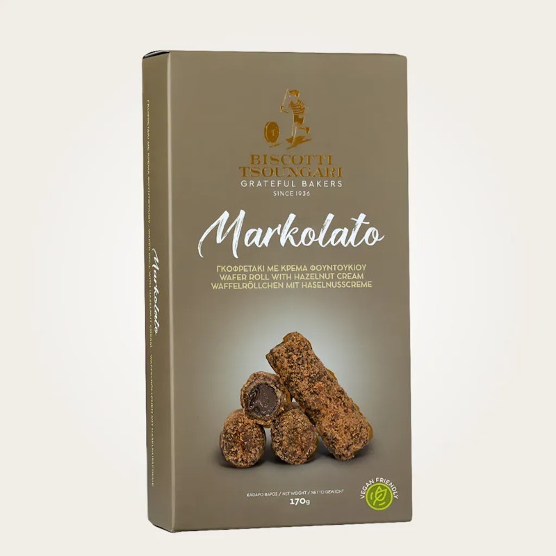 Markolato Waffelröllchen mit Haselnusscreme 170g