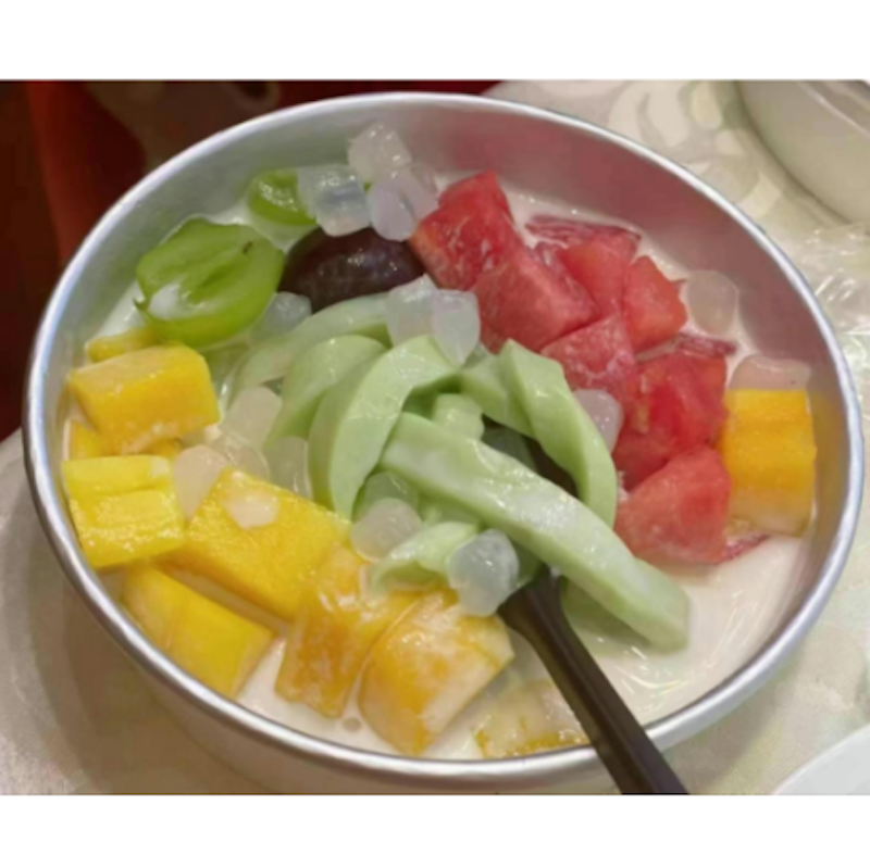 Cold Pandan Mixed Fruits (鴻記黑沙環同善堂巷)