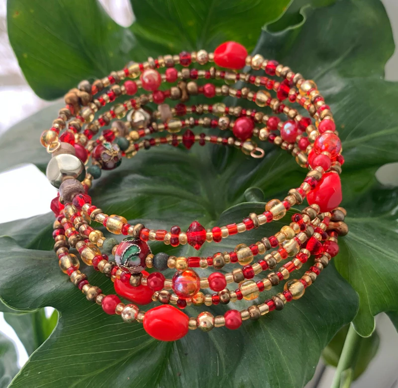 Memory Wire - 5 varv, RED GOLD