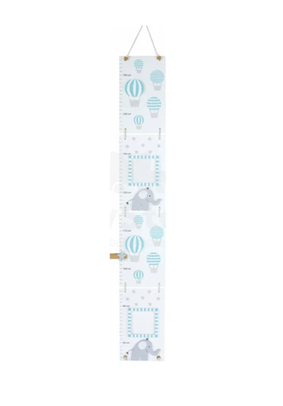 Jabadabado Wooden Growth/ Height Chart, Blue Elephant - 155 cm