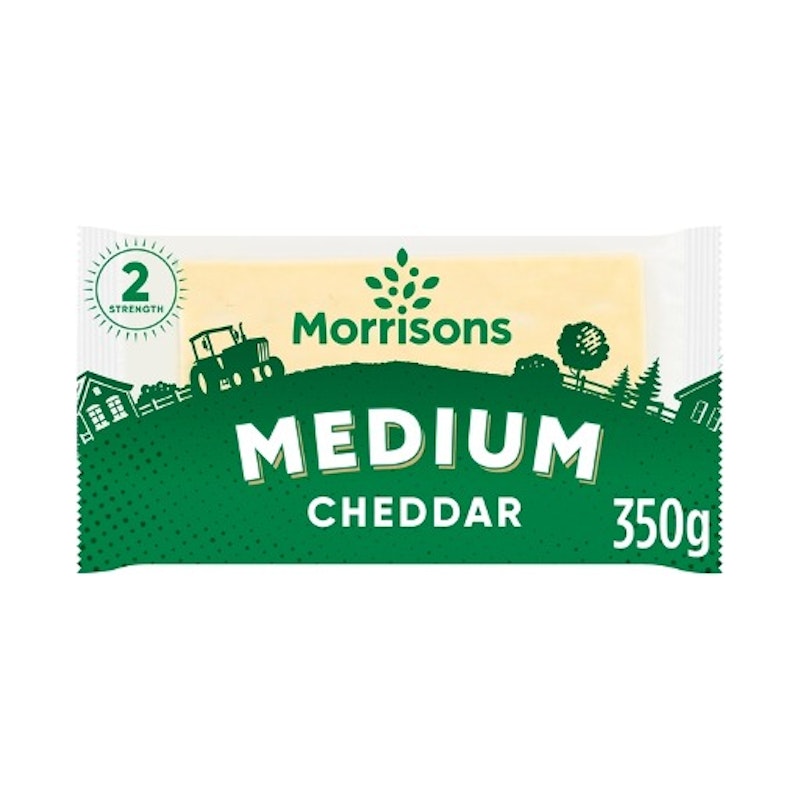 Morrisons Medium White Cheddar Cheese 350g
