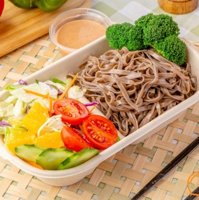 Soba Noodle with Chicken Steak and Salad (廣福祥HanFoods)