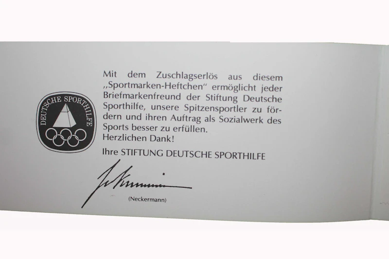 Briefmarkenheftchen Bund "Sportmarkenheftchen 1980", postfrisch