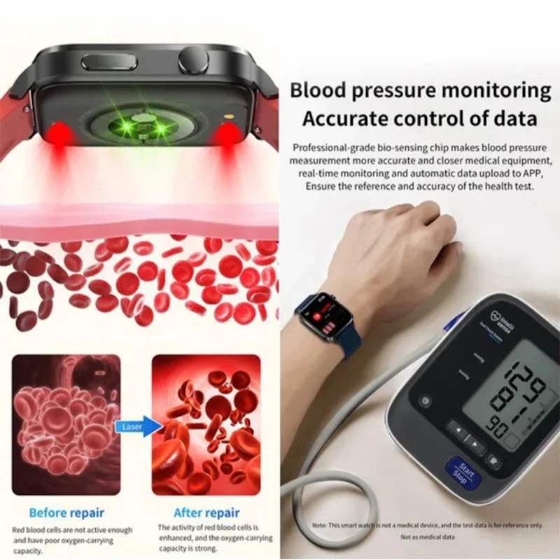 Bluetooth Calling New Blood Sugar Smart Watch Watch Heart rate blood pressure tracker 