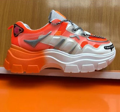 Orange and white Sneakers