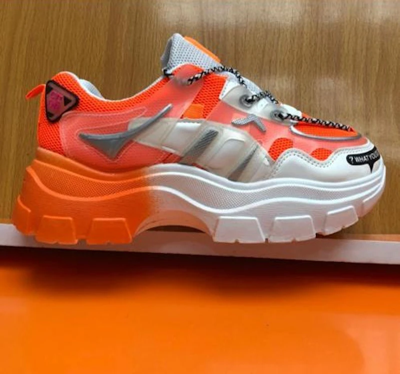 Orange and white Sneakers