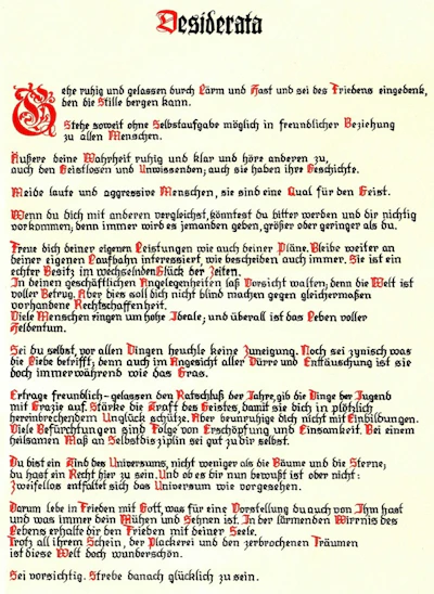 Desiderata