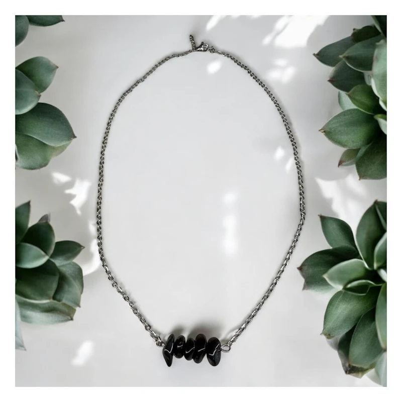 Kette "Liara" mit Obsidian