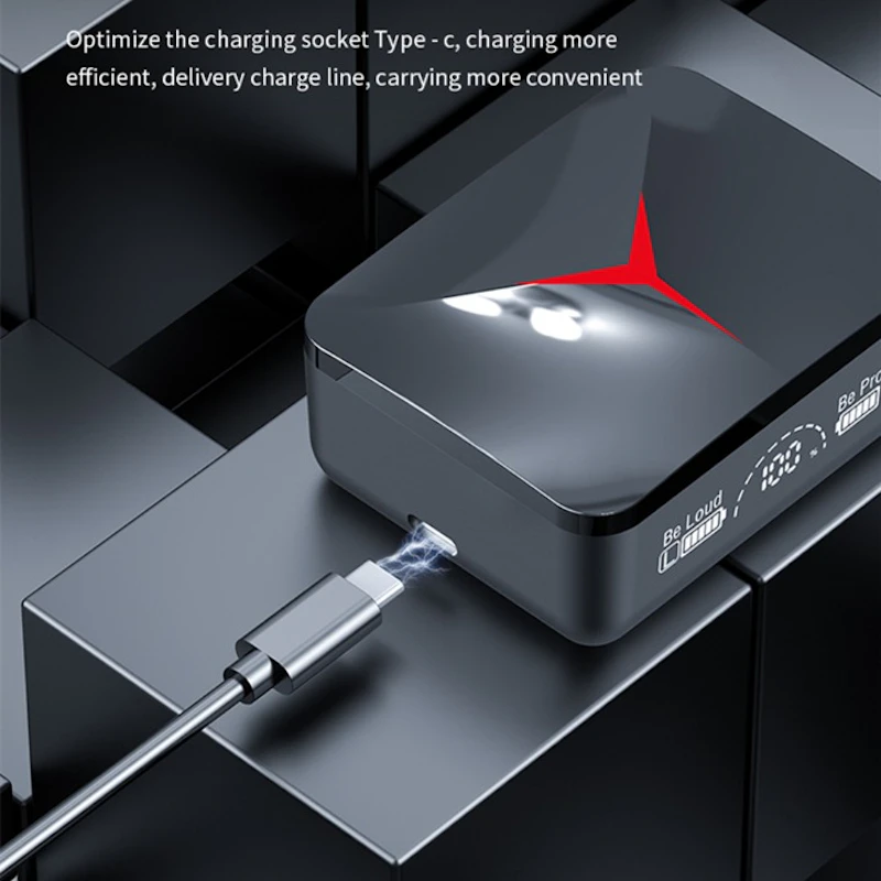 M90 Pro Tws Earphones True Wireless Earbuds Noise Cancelling Led Display Gaming Headset Stereo Earbud