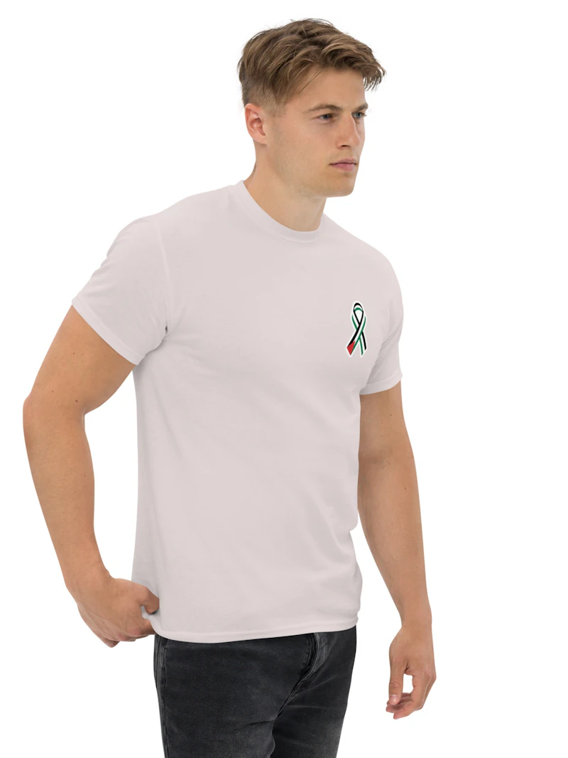 Palestinian flag ribbon black t shirt