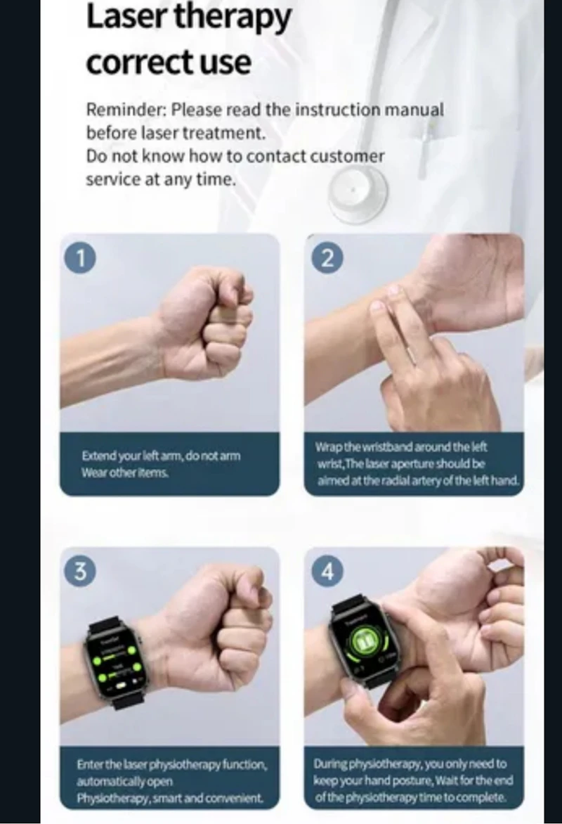 Bluetooth Calling New Blood Sugar Smart Watch Watch Heart rate blood pressure tracker 