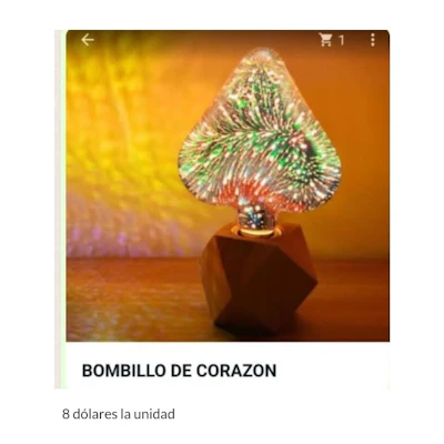 Bombillo de corazón