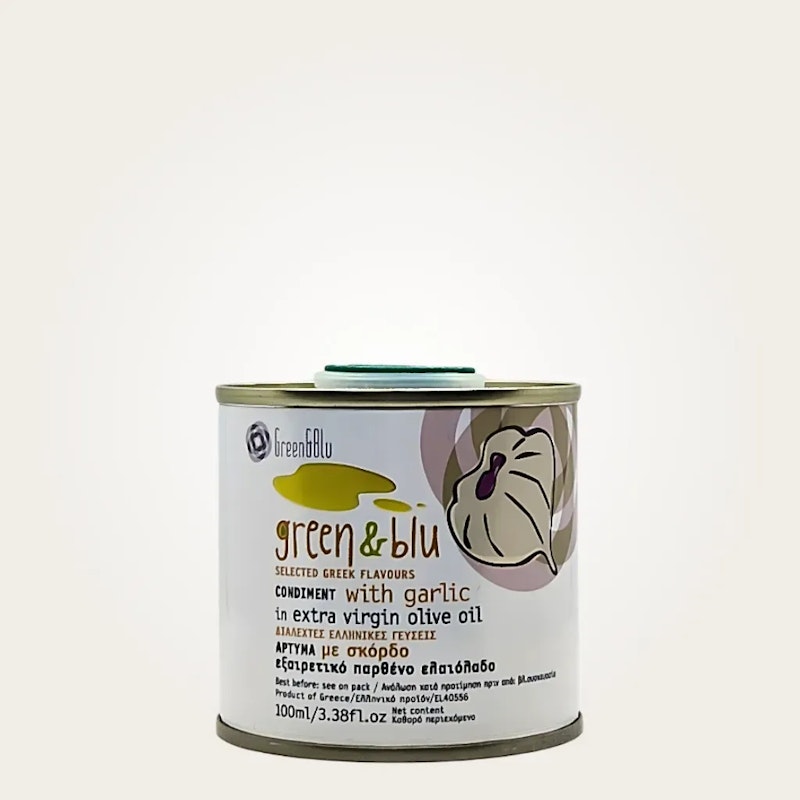 Green & Blu extra natives Olivenöl mit Knoblauch 100ml