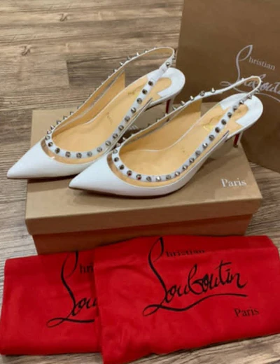 Beautiful white and diamond design shoe- Size: 37-43