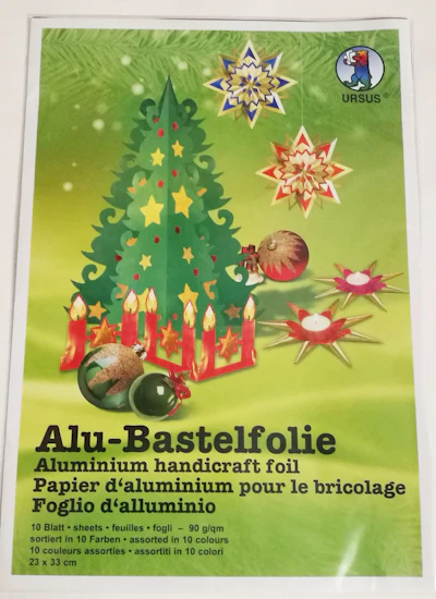 Alu - Bastelfolie, 10 Blatt
