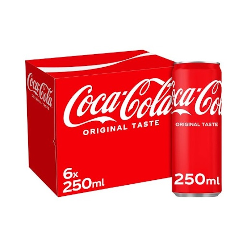 Coca-Cola Original Taste Cans 6 x 250ml