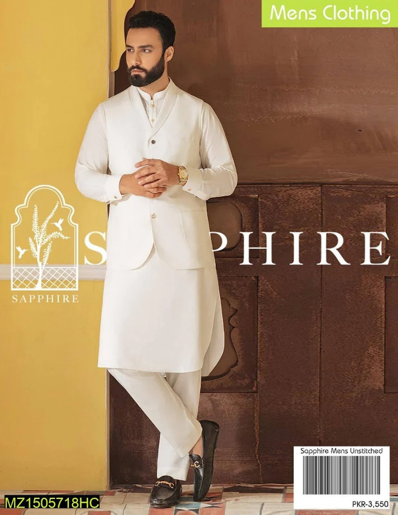 Sapphire Boski Unstitched Suit for Men