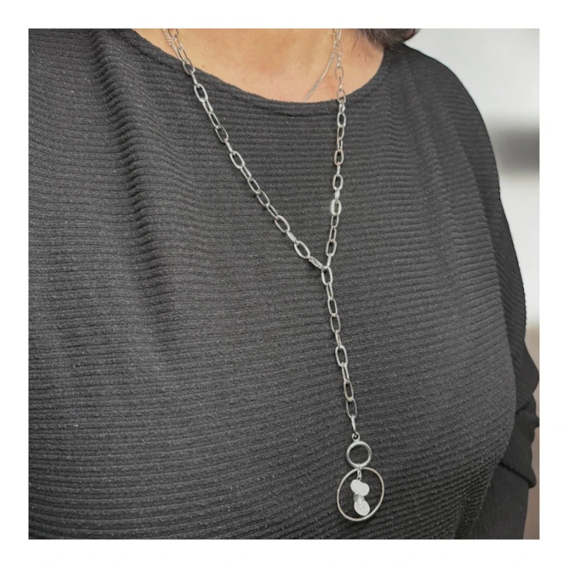 Y-Kette "Ylena" mit Bergkristall